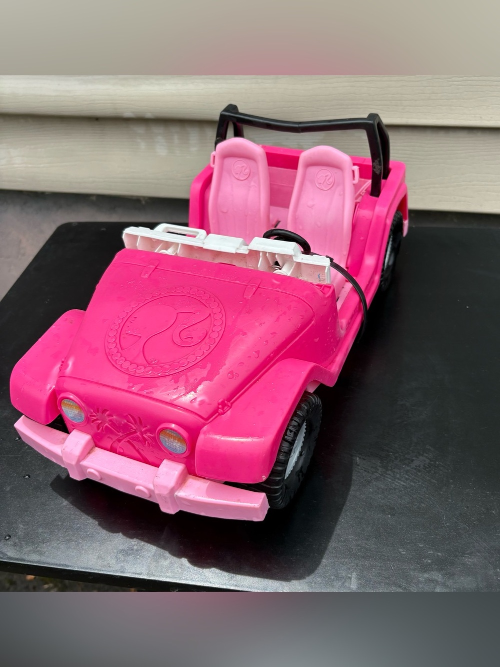 Vintage Mattel Barbie pink beach cruiser jeep